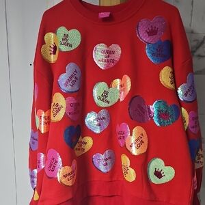 QUEEN OF SPARKLES Red Sweatshirt